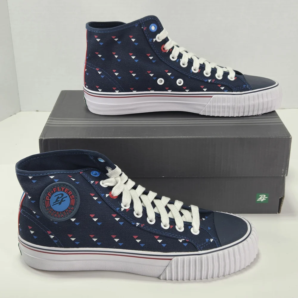 P.F. Flyers Rolland Berry Navy High-Top Canvas Sneakers Size Men's 8 Women's 9.5